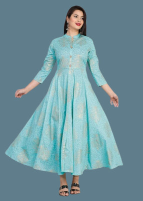 CREASAVISH Flared/A-line Gown(Light Blue)