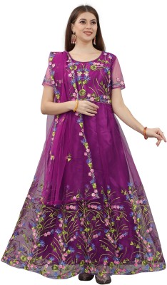 KV Fashion Anarkali Gown(Purple)