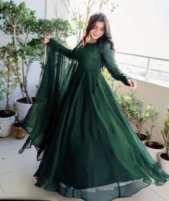 BTD Fashion Anarkali Gown(Green)