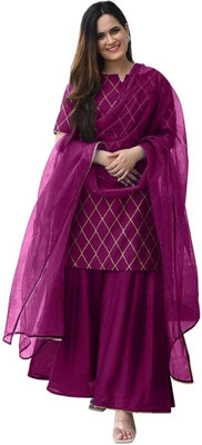 ESHANAY ENTERPRISE Flared/A-line Gown(Pink)