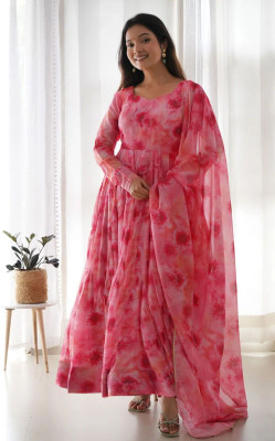 Dwarros Anarkali Gown(Pink)
