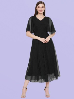 SUMERTEX Anarkali Gown(Black)