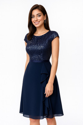 KFKD Flared/A-line Gown(Dark Blue)