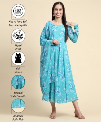 Karovi Fashion Flared/A-line Gown(Blue)