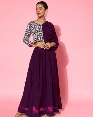 SANCIA Flared/A-line Gown(Purple)