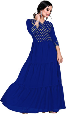 Ghateshvar Flared/A-line Gown(Light Blue)