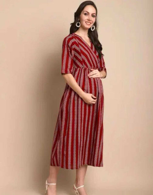 nama kurties Flared/A-line Gown(Maroon)