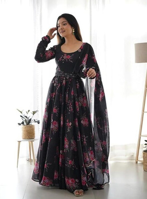 QVAZOR Flared/A-line Gown(Multicolor)