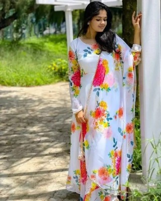 DM MART Anarkali Gown(White)