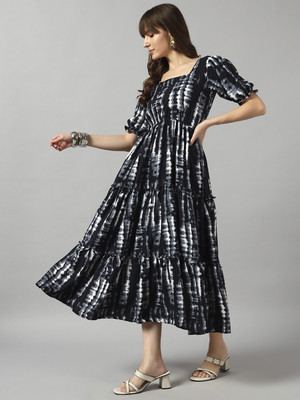 Raiyani Fashion Anarkali Gown(Black)