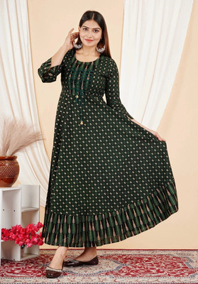 SATLOK CREATION Anarkali Gown(Black)