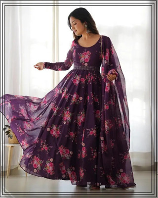 VSPCreation Flared/A-line Gown(Purple)