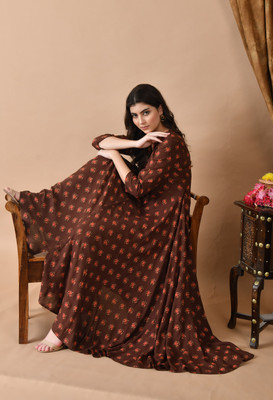 ftDiva Anarkali Gown(Dark Blue)