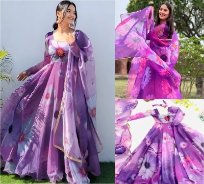 D'CART Anarkali Gown(Purple)