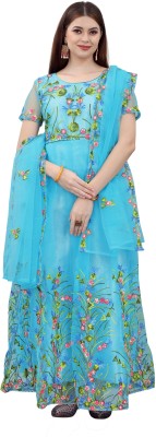 LADY SHOPI Anarkali Gown(Light Blue)