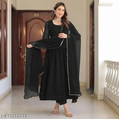 RCI ENTERPRISE Anarkali Gown(Black)