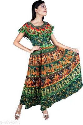 Outerwear Anarkali Gown(Green)
