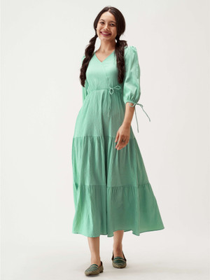 AASK Flared/A-line Gown(Light Green)