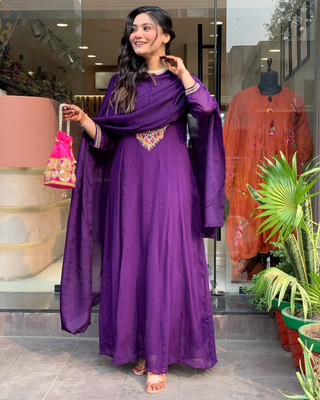 Kedar Fab Anarkali Gown(Purple)