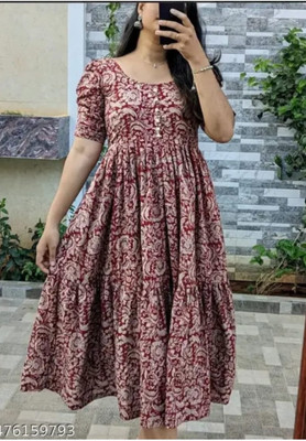 Priyanshi Fashions Flared/A-line Gown(Multicolor)