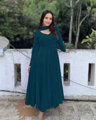 RIYAACLOTHING Anarkali Gown(Green)