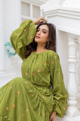 SARINKU Anarkali Gown(Green)