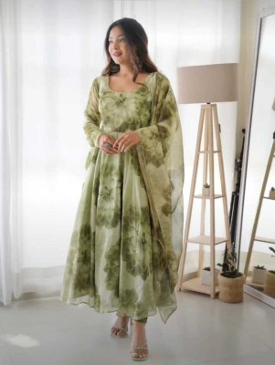 Prime Poster Anarkali Gown(Green)