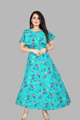New Db Fashion Anarkali Gown(Light Blue)