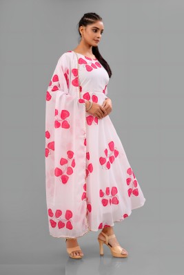 SHIV FASHION Anarkali Gown(Pink)