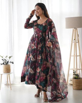 Janardan Flared/A-line Gown(Multicolor)