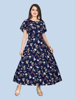 Db Fashion Vbz Flared/A-line Gown(Blue)