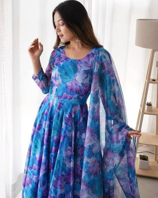 Dwarros Anarkali Gown(Blue)