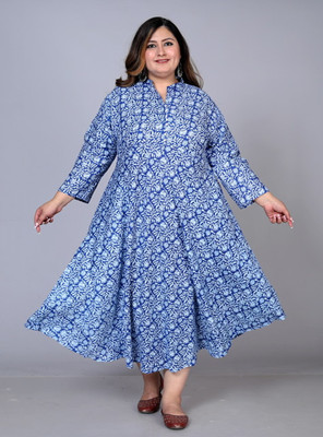 ShopGlobal Anarkali Gown(Blue)