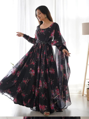 Pramukh Darshan Export Anarkali Gown(Black)