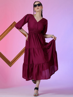 Vastani Enterprise Anarkali Gown(Purple)