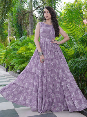 THE EDEN Flared/A-line Gown(Purple)