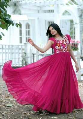 VIMURA FASHION Flared/A-line Gown(Pink)