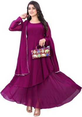 ajayaa Anarkali Gown(Purple)