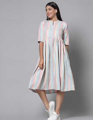 Rudra Enterprise Flared/A-line Gown(Multicolor)