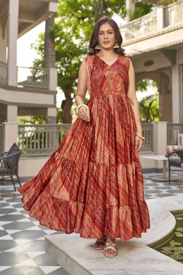 HouseOfCommon Flared/A-line Gown(Green)