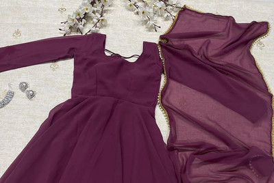 FINIVOIR Flared/A-line Gown(Purple)