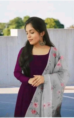 Vanray Fashion Anarkali Gown(Blue)