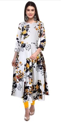 Jain Store Flared/A-line Gown(White)