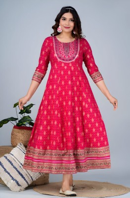 ARK KAVYA Anarkali Gown(Red)