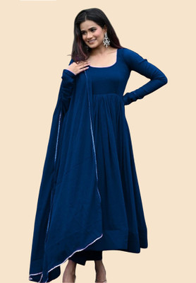 A To Z Cart Flared/A-line Gown(Dark Blue)