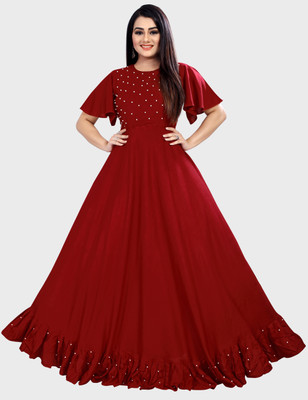 4JSTAR Anarkali Gown(Maroon)