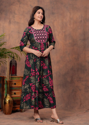 NKRM Flared/A-line Gown(Dark Green)