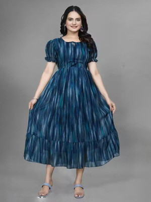 PANJURLI Straight Gown(Blue)
