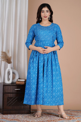 CRAFTWELL Anarkali Gown(Multicolor)