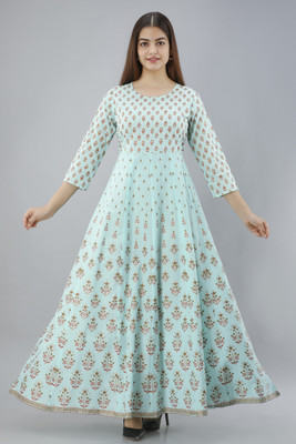 ftDiva Anarkali Gown(Light Green)